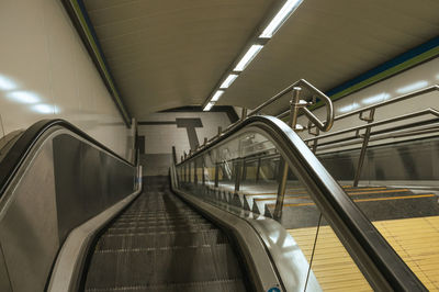 View of escalator