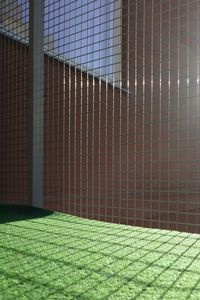 Close-up of soccer field