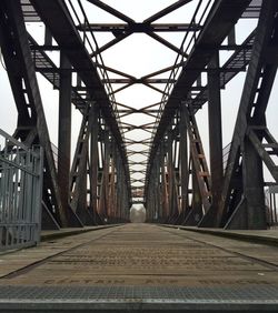 Surface level of footbridge along road