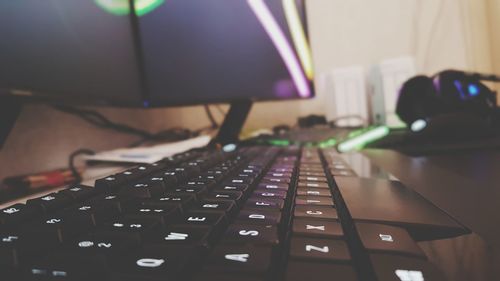 Close-up of computer keyboard