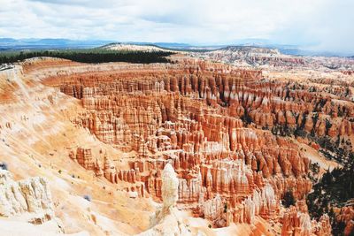 High angle view of rock formations