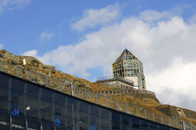 Low angle view of buildings against sky