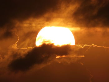 Low angle view of sky during sunset