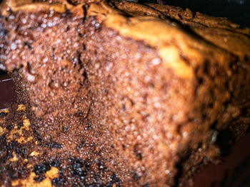 Close-up of bread on wood