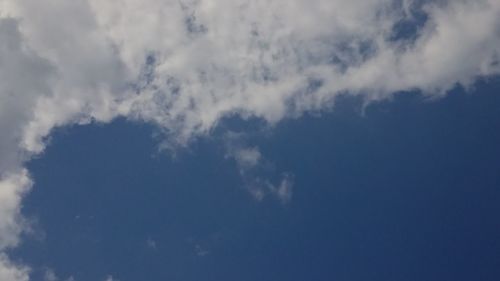 Low angle view of clouds in sky