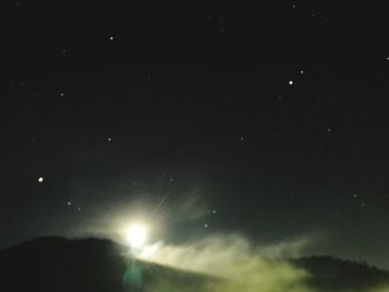 Low angle view of sky at night