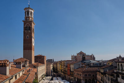 Buildings in city against sky