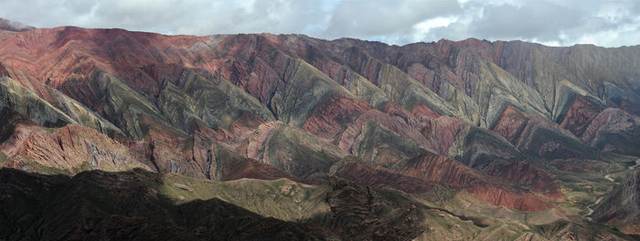 Panoramic view of mountains against sky