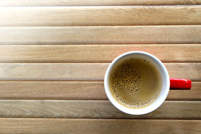 Directly above shot of coffee on table