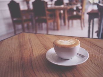 Close-up of coffee on table