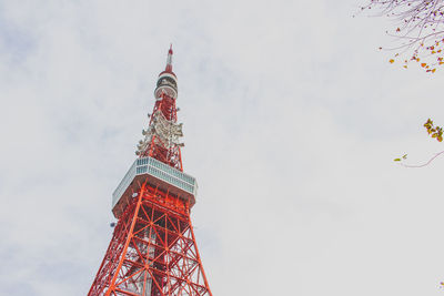Low angle view of tower against sky