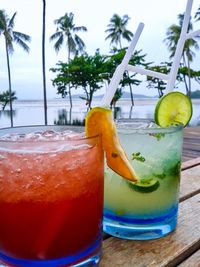 Close-up of drink on table