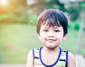 Portrait of boy smiling