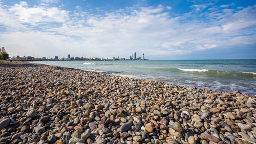 Scenic view of sea against sky