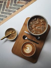 Close-up of telephone on table