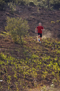 Man running, algarve, portugal