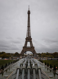 Low angle view of eiffel tower