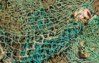 Full frame shot of fishing net