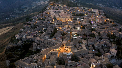 Village of gerace by night
