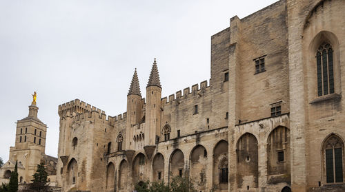 Low angle view of historical building against sky