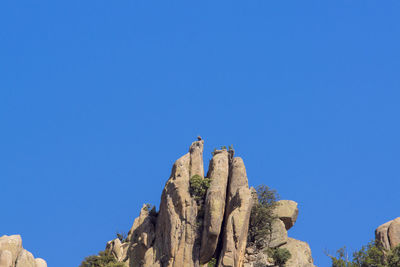 Low angle view of a rock formation