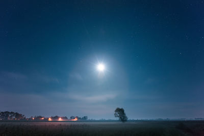 Scenic view of star field against sky at night