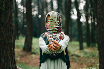 Man in a forest