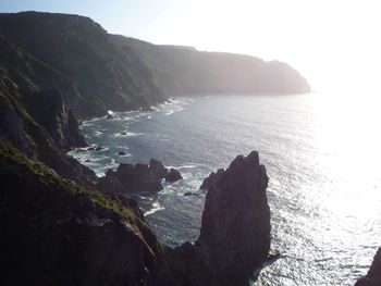 Rock formations in sea