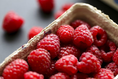 Close-up of raspberries