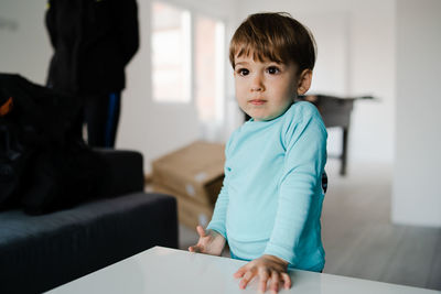 Cute boy at home