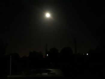 View of moon in sky at night