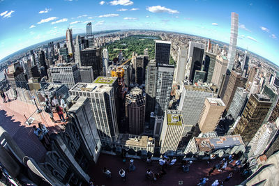 High angle view of cityscape