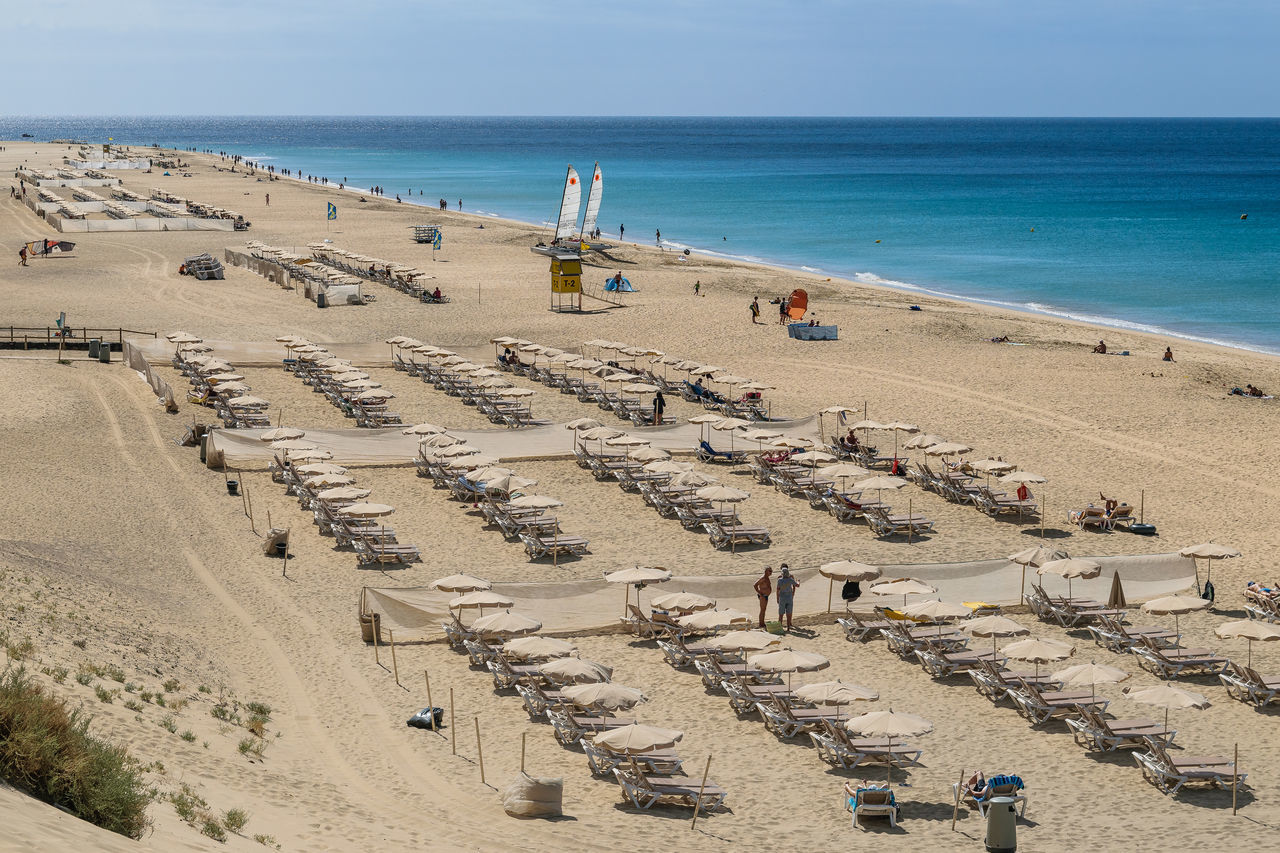 HIGH ANGLE VIEW OF TEXT ON BEACH AGAINST SKY