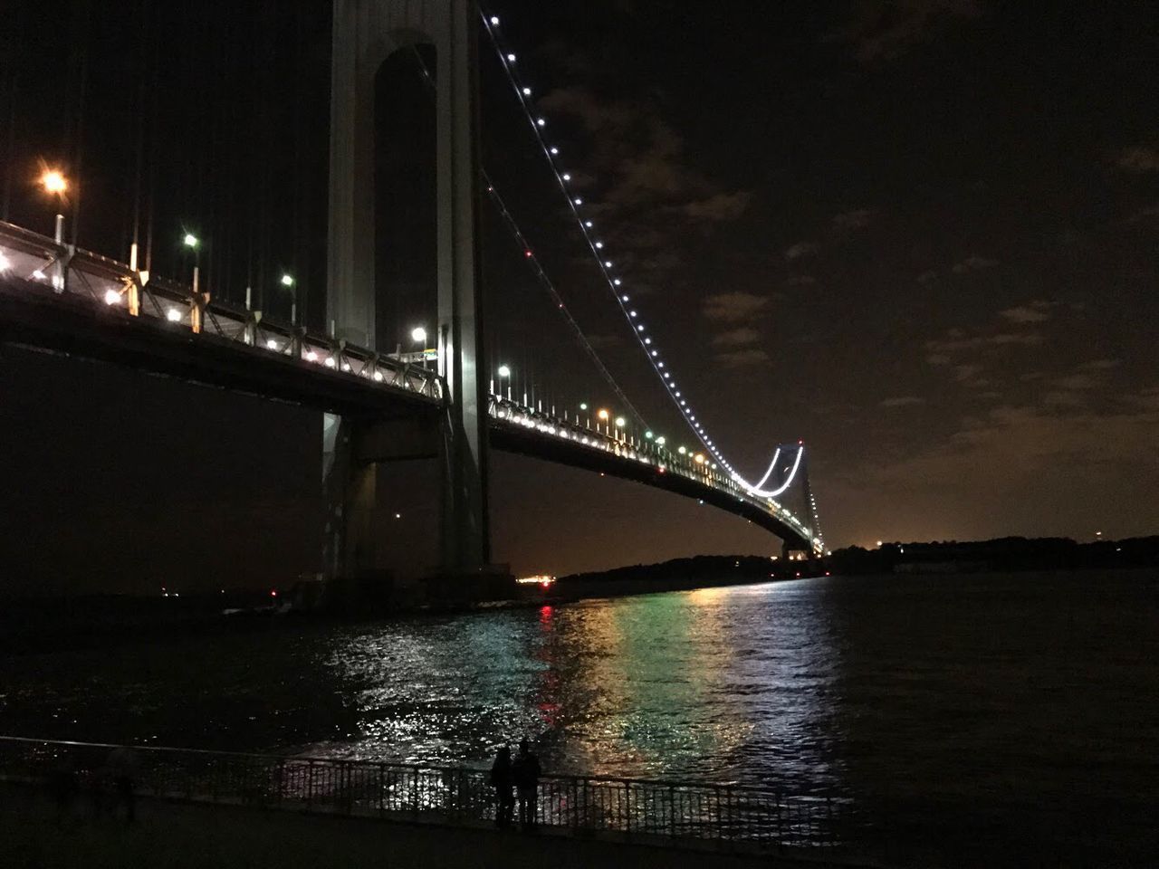 VIEW OF BRIDGE AT NIGHT