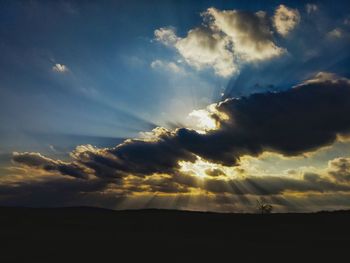 Sunset over landscape
