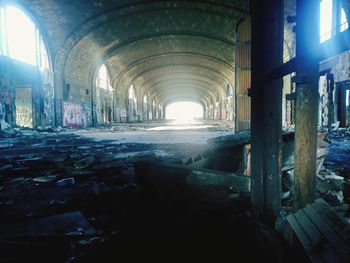 Interior of abandoned building