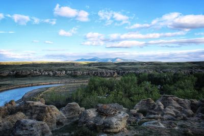 Scenic view of landscape against sky