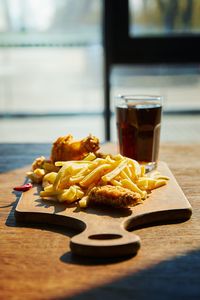 Close-up of food on table