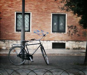 Cars parked in front of building