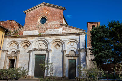 Low angle view of historic building against sky