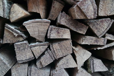 Full frame shot of logs