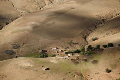 High angle view of a desert