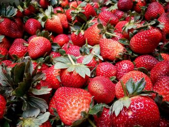 Full frame shot of strawberries