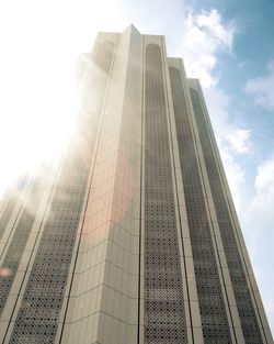 Low angle view of modern building against sky