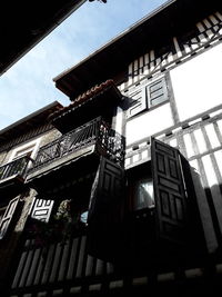 Low angle view of house against sky