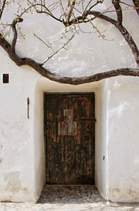 Entrance of abandoned building