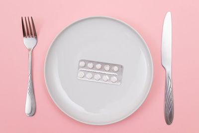 Directly above shot of plate on table