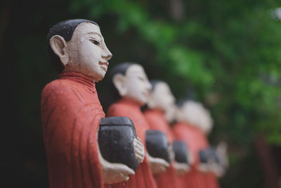 Close-up of statue against blurred background