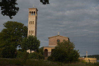 Low angle view of historic building against sky