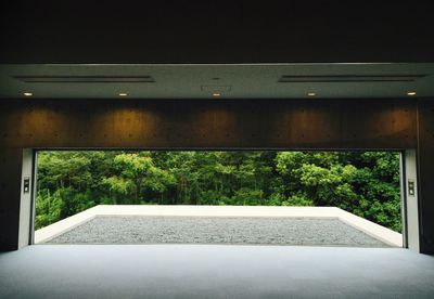 Interior of illuminated building